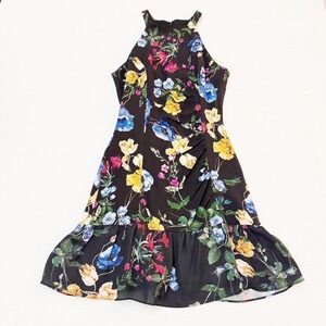 Parker Bella Floral Print Flounce Skirted Mini Dress Size 0